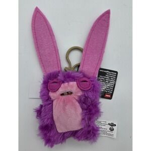 Fuggler Plush Clip-On Keyring Lord Long Pink 4" Fun Ugly Monster Toy Collectible